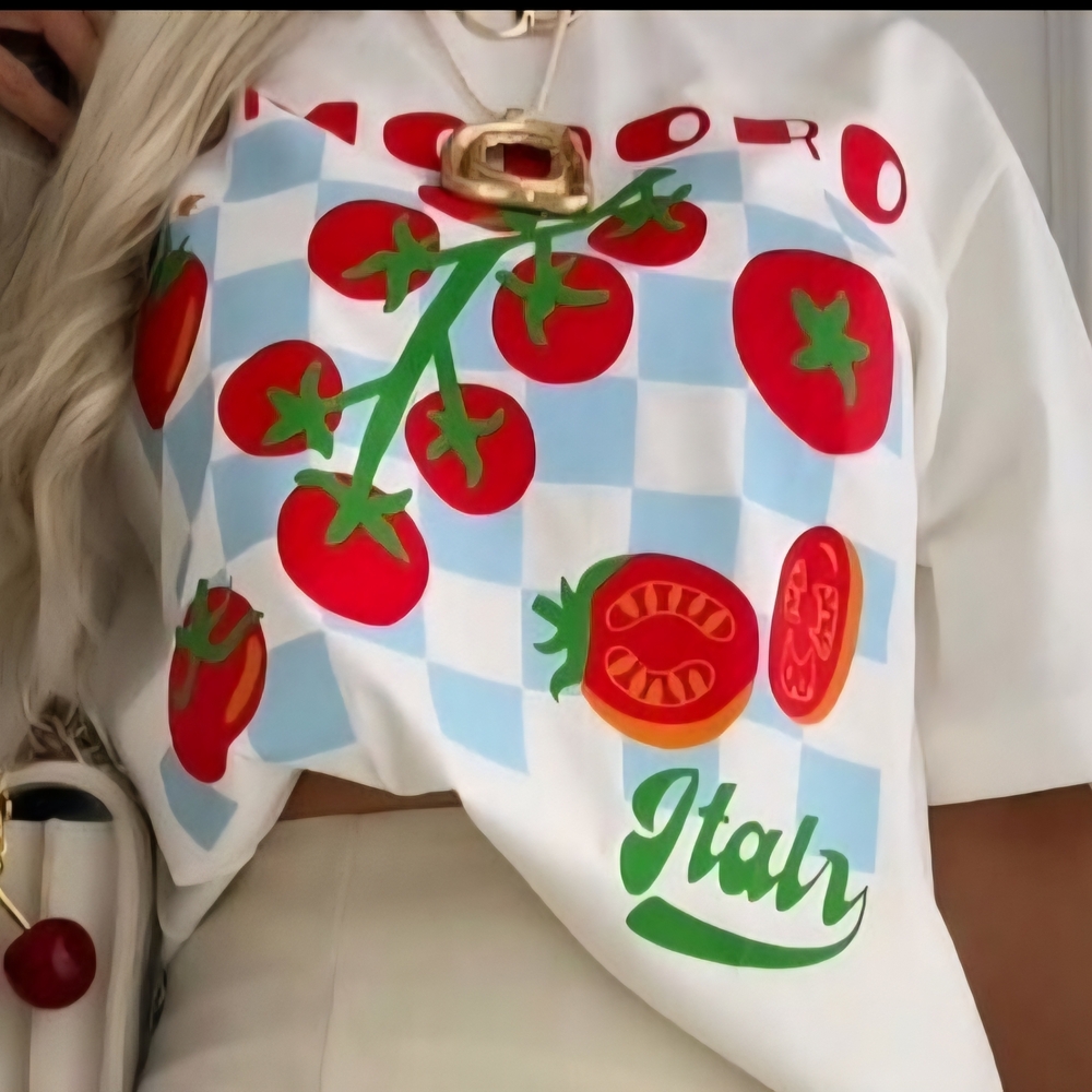 White and Red Designer Women's Bag